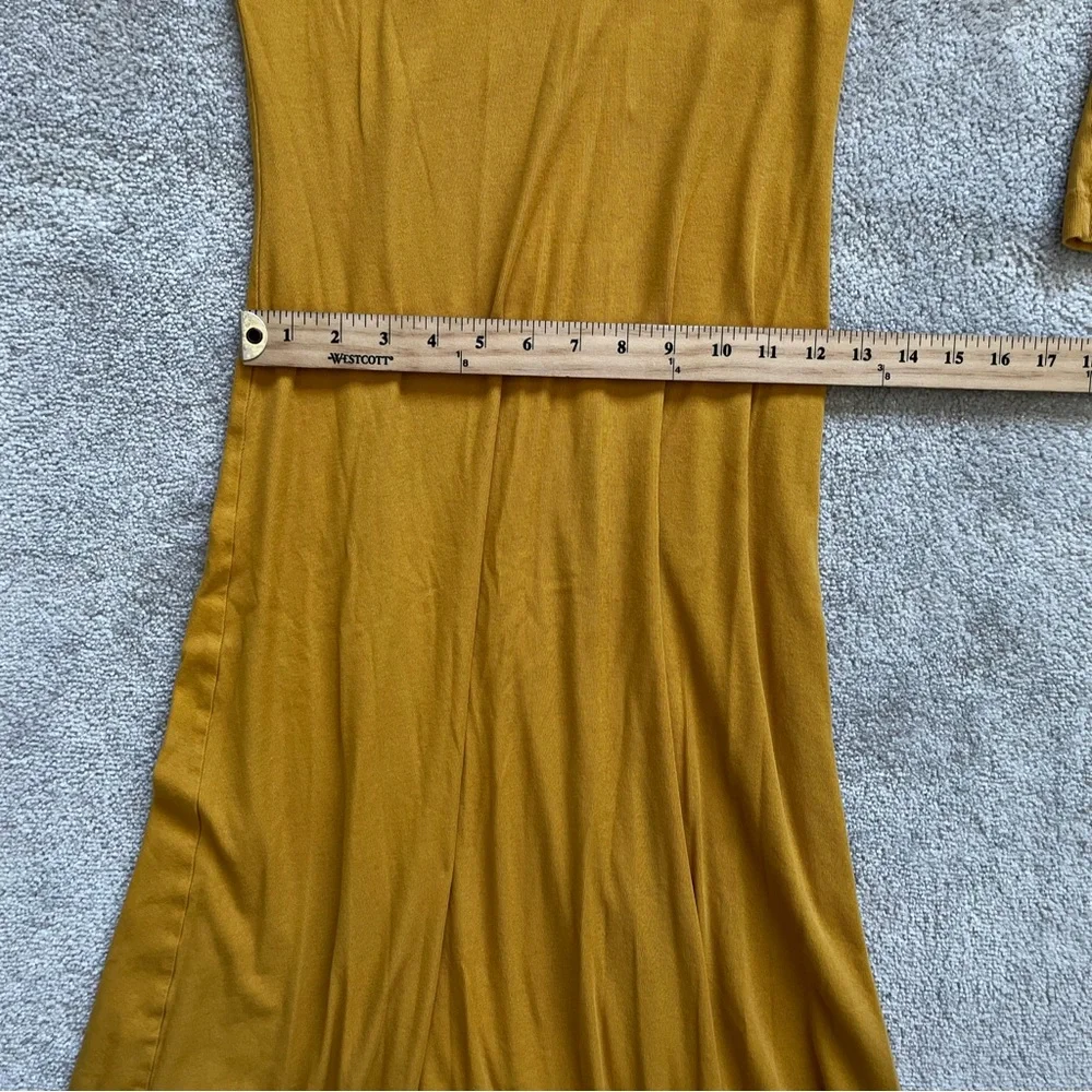 ROSETTA GETTY YELLOW MIDI/MAXI DRESS SIZE SMALL MINIMALIST CONTEMPORARY TRENDY - Picture 6 of 9